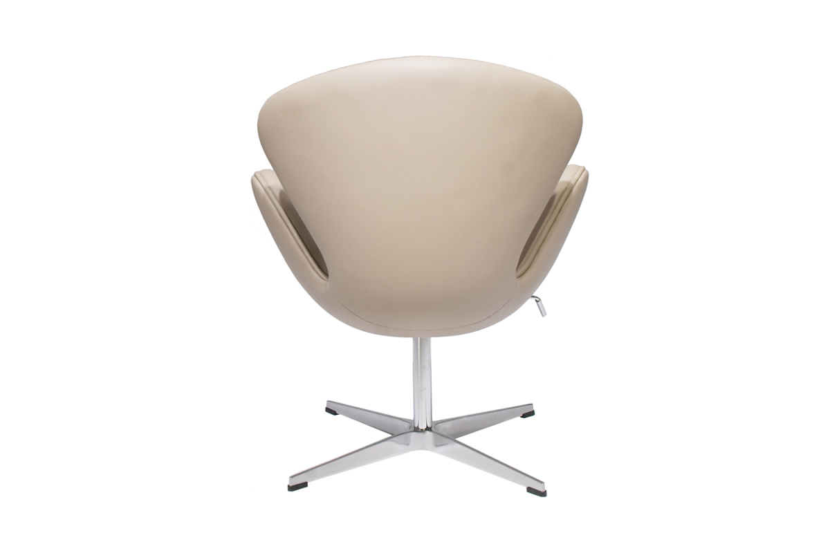 Кресло дизайнерское Swan Chair FR 0484 Кожа латте