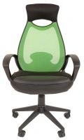 Офисное кресло CHAIRMAN 840, экокожа/ткань TW/сетчатый акрил, зеленый