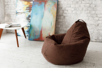Бескаркасное кресло Мешок Груша XL 5022921 Ткань велюр коричневый Бескаркасное кресло Мешок Груша XL 5022921 Ткань велюр коричневый