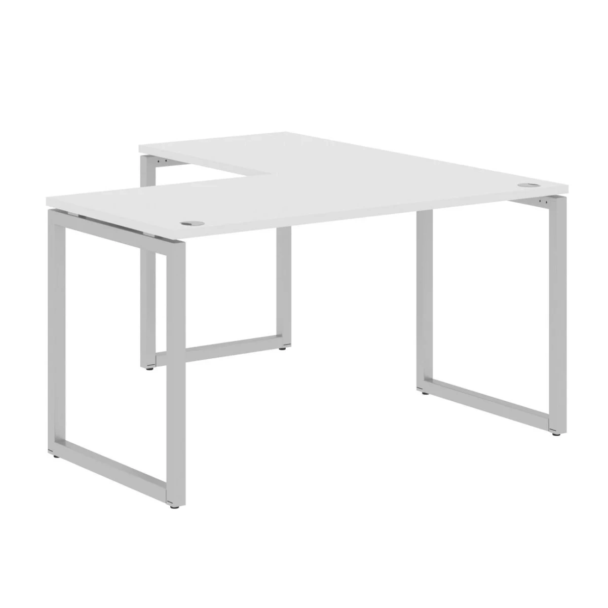 Стол угловой XTEN-Q, 140х150, Белый/Алюминий