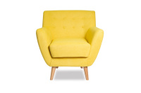 Мягкое кресло Aspen M28-1S Микровелюр Candy Sunny (желтый)