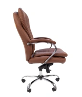 Офисное кресло CHAIRMAN 795, натуральная кожа, коричневый