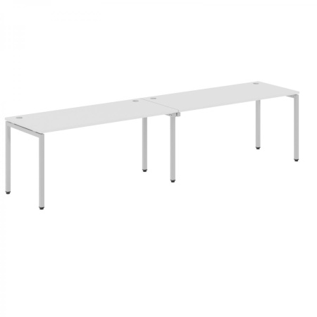 Стол 2-х местный XWST 3270 Белый/Алюминий 1600х700х750 XTEN-S