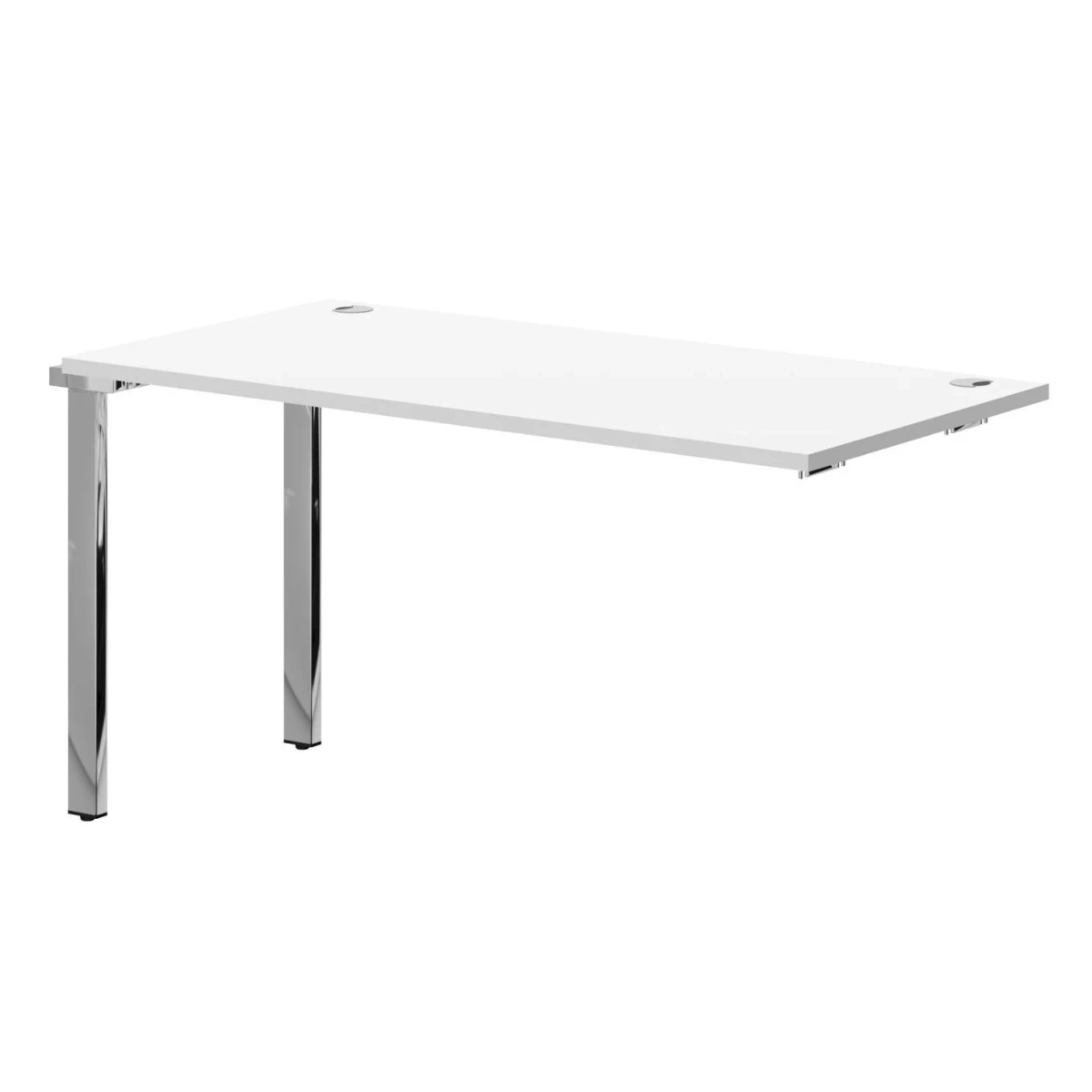 Стол промежуточный XTEN GLOSS 140х70, Белый/Нержавеющая сталь