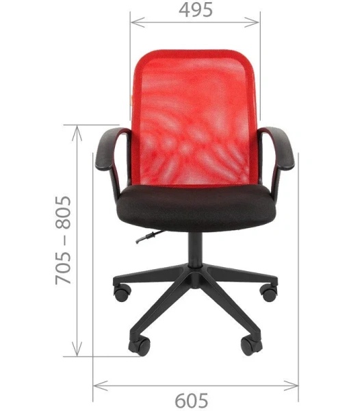Офисное кресло CHAIRMAN 615, ткань стандарт/сетчатый акрил, черный/синий, выставочный образец