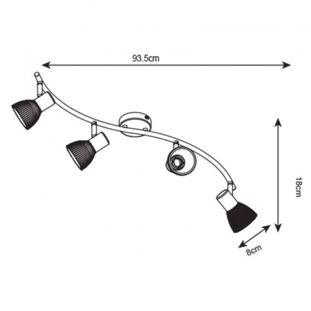 Спот Arte Lamp A5062PL-4AB Parry