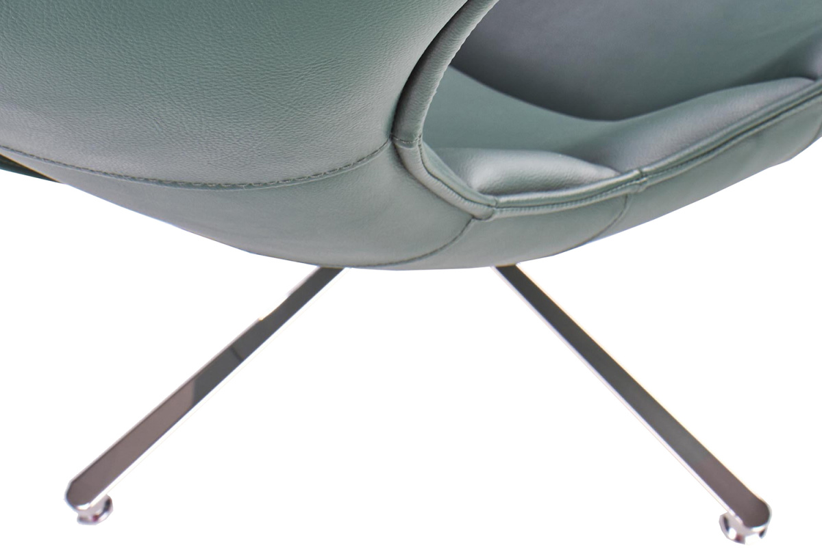 Кресло дизайнерское Lobster FR 0575 Кожа зеленая
