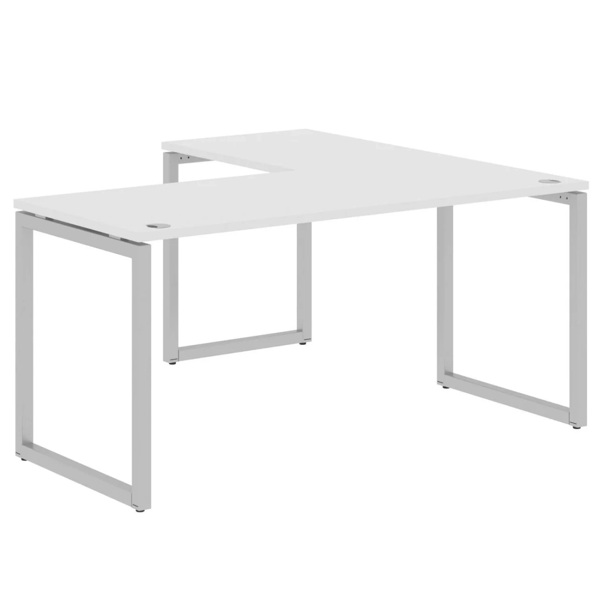 Стол угловой XTEN-Q, 160х150, Белый/Алюминий