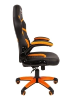 Геймерское кресло CHAIRMAN Game 18, экокожа/ткань TW, черный/оранжевый