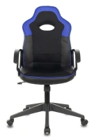 Геймерское кресло VIKING-11, экокожа/ткань, черный/синий