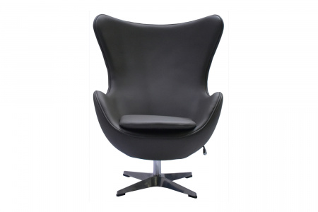 Кресло дизайнерское Egg Chair FR 0567 Кожа серая
