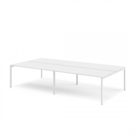 Стол типа Бенч на 4 рабочих места Tour Metal TOUR M bench 320x163 белый