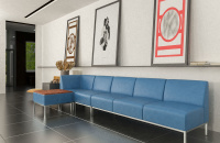 Коллекция мягкой мебели Компакт Экокожа Euroline 936 (пастельно-синяя)