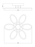 Светильник потолочный светодиодный Moderli V1070-CL Wass LED*92W