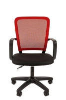 Офисное кресло CHAIRMAN 698LT, ткань стандарт/сетчатый акрил, красный