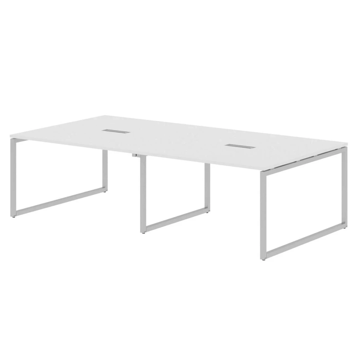 Конференц стол XTEN-Q, 272х140, Белый/Алюминий