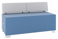 Коллекция мягкой мебели M2 Верх экокожа Euroline 921 (белая)/низ экокожа Oregon 03 (синяя)