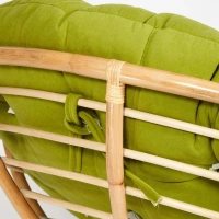 Кресло PAPASAN с подушкой, ткань флок олива/natural