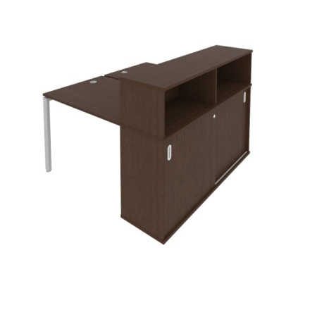 Рабочая станция с опорным шкафом-купе Metal System Style БП.РС-СШК-2.1 дуб наварра