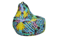 Бескаркасное кресло Мешок Груша 3XL 5034141 Ткань жаккард Пальмы Бескаркасное кресло Мешок Груша 3XL 5034141 Ткань жаккард Пальмы