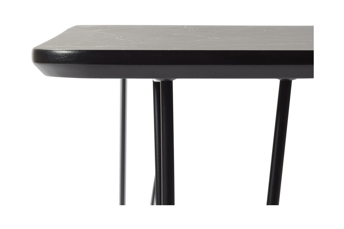Стол обеденный Solution FR 0629 Серый мрамор/Черный