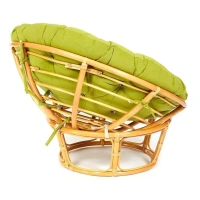 Кресло PAPASAN с подушкой, ткань флок олива/ honey