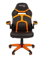 Геймерское кресло CHAIRMAN Game 18, экокожа/ткань TW, черный/оранжевый