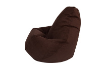 Бескаркасное кресло Мешок Груша L 5022911 Ткань велюр коричневый