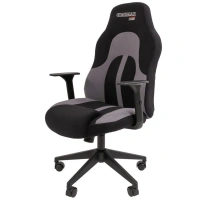 Геймерское компьютерное кресло CHAIRMAN GAME 11, ткань, черный/серый