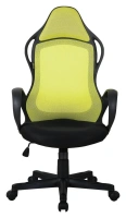 Офисное кресло AL 768, ткань/сетка, черный/зеленый