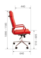 Офисное кресло CHAIRMAN 750, экокожа, бордо