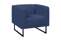 Мягкое кресло Кейс КС1-50 Ткань-рогожка ROMEO 11 синий