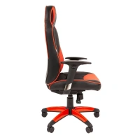 Геймерское компьютерное кресло CHAIRJET GAME 17 с регулируемыми подлокотниками и синхромеханизмом, экокожа/ткань, черный/красный