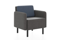 Мягкое кресло Select M27-1S Рогожка Era graphit (серый)/Рогожка Era blue (синий)
