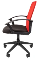 Офисное кресло CHAIRMAN 615, ткань стандарт/сетчатый акрил, черный/красный