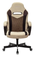 Геймерское кресло VIKING 6 KNIGHT, ткань/экокожа, коричневый/бежевый