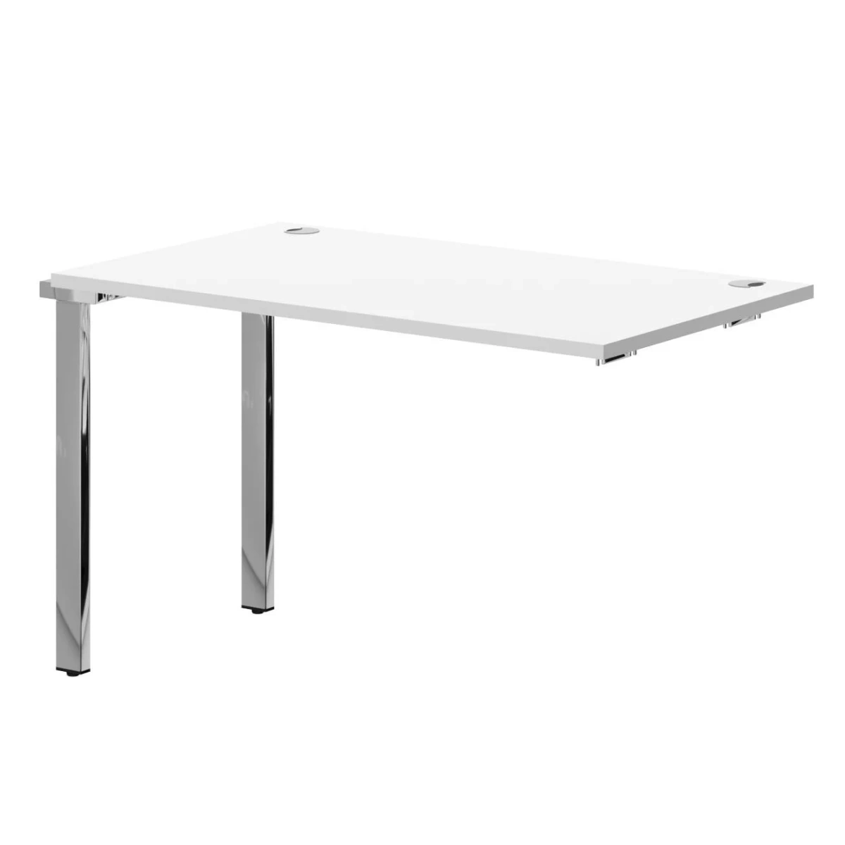 Стол промежуточный XTEN GLOSS 120х70, Белый/Нержавеющая сталь