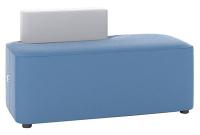Коллекция мягкой мебели M4 Верх экокожа Euroline 921 (белая)/низ экокожа Oregon 03 (синяя)