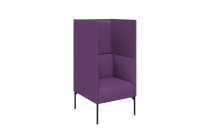 Мягкое кресло высокое Бридж Brd1H-2 Рогожка Sweet rose violet фиолетовый