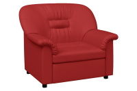 Мягкое кресло раскладное Премьер P1-r Экокожа Экотекс 3021 (красная)