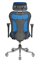 Офисное кресло CH-999, ткань TW/сетчатый акрил, синий