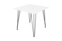 Стол обеденный квадратный Elegant 21ELEGANT.008 Белый/Черный металл