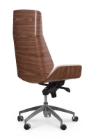 Офисное кресло ПАТИО, натуральная кожа, белый