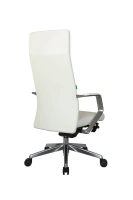 Офисное кресло А1811, кожа, белый