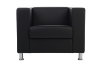Мягкое кресло Аполло Экокожа Euroline 9100 (черная)